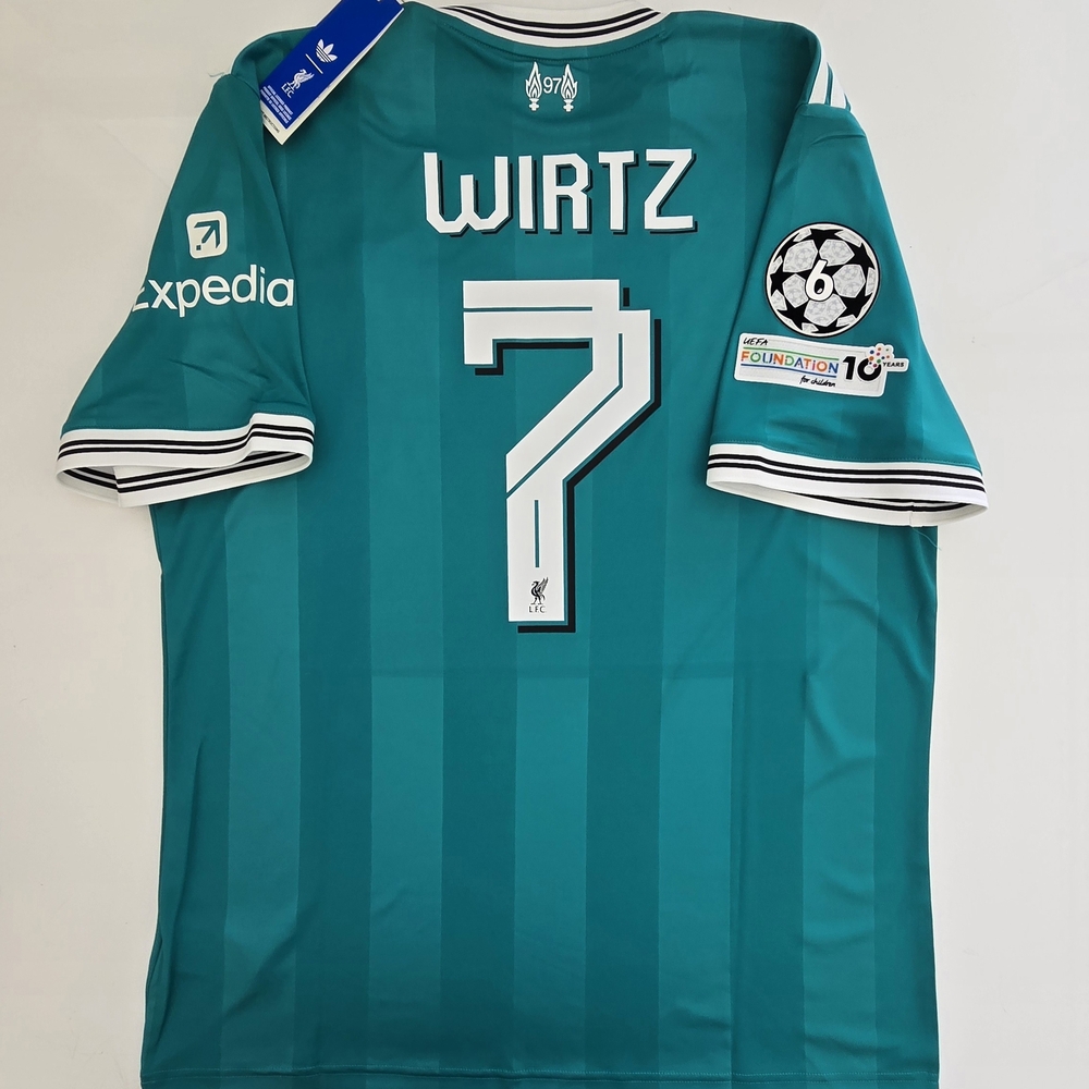 2025/26 Adidas Liverpool #7 WIRTZ Champions League 3rd Soccer Jersey JV6428